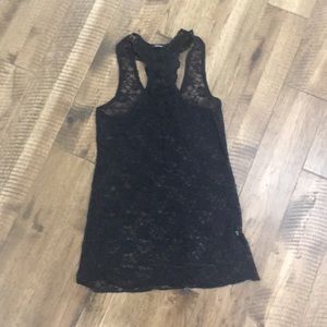 Vanity laced razor back tank top